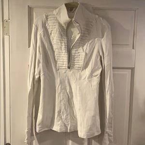 Lululemon White Long sleeve runner 1/4 Zip